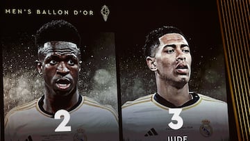 Tuvieron que pasar 19 años para que un futbolista inglés entrará dentro del top-3 en el Balón de Oro, tal como lo hizo Jude Bellingham.