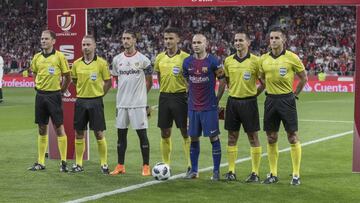 Barcelona y Sevilla, durante la final de Copa del Rey.