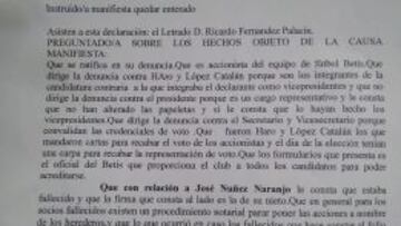 Ratificada la denuncia sobre los accionistas muertos del Betis