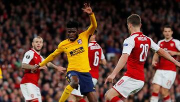 Thomas con el Atlético ante el Arsenal.