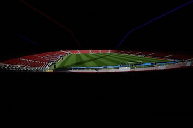 Vista del terreno de juego desde una de las tribunas.