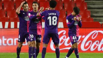 22/11/20 PARTIDO PRIMERA DIVISION
Granada - Real Valladolid
En la imagen Jota (Valladolid CF) celebra el 1-3 con sus compañeros