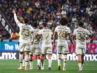 during the 8th round match between Tijuana and Pumas UNAM as part of the Liga BBVA MX Varonil, Torneo Clausura 2026 at Caliente Stadium, on February 27, 2026 in Tijuana, Baja California, Mexico.