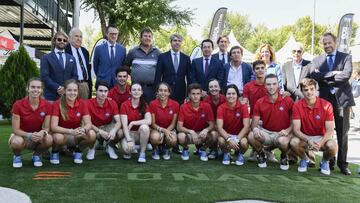 Homenaje a Celia Barquín en la apertura de Mutuactivos golf