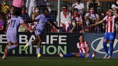 Oshoala celebra un gol frente al Atl&eacute;tico.