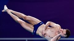 Diving - World Aquatics Championships - Hamad Aquatic Centre, Doha, Qatar - February 6, 2024   Spain's Nicolas Garcia Boissier in action during the men's 3m springboard preliminary round REUTERS/Clodagh Kilcoyne