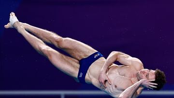 Diving - World Aquatics Championships - Hamad Aquatic Centre, Doha, Qatar - February 6, 2024   Spain's Nicolas Garcia Boissier in action during the men's 3m springboard preliminary round REUTERS/Clodagh Kilcoyne