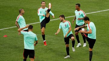 Cristiano se ejercit&oacute; ayer en el Spartak Stadium junto al resto de la selecci&oacute;n portuguesa y el astro dio muestras de estar de buen humor antes del reto contra Rusia.