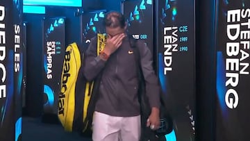 No pudo aguantar: Nadal rompe a llorar en el camino al vestuario tras meterse en la final