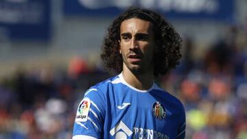 el futbolista del Getafe, Marc Cucurella, durante un partido.