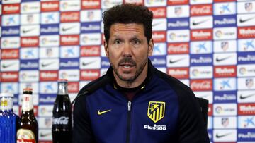Simeone en rueda de prensa.