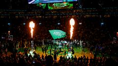 Pregame activities at the TD Garden before tipoff of the NBA Finals between the Boston Celtics and the Dallas Mavericks