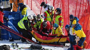 Tommy Ford, evacuado tras su accidente en Copa del Mundo.