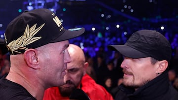 Cara a cara entre Tyson Fury y Oleksandr Usyk.