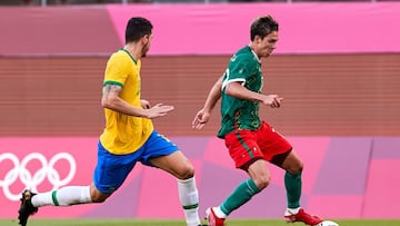 during the game Mexico vs Brazil, Corresponding to the Mens Football Semfinals at the Tokyo 2020 Olympic Games, at Ibaraki Kashima Stadium, on August 3, 2021.
 
 &amp;lt;br&amp;gt;&amp;lt;br&amp;gt;
 
 durante el partido Mexico vs Brasil, Correspondiente a Semifinales del Futbol masculino en los Juegos Olimpicos de Tokio 2020, en el Estadio  Ibaraki Kashima, el 03 de Agosto de 2021.