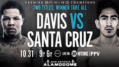 Cartel promocional del Gervonta Davis vs Santa Cruz.