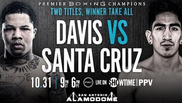 Cartel promocional del Gervonta Davis vs Santa Cruz.