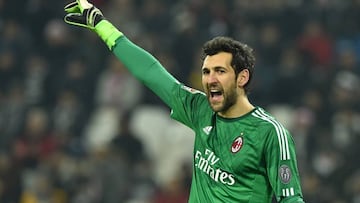 Diego López con el Milan.