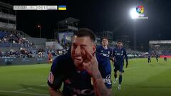 Sergi Enrich celebra un gol ante el Ibiza