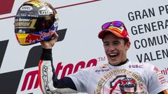 M&aacute;rquez celebra su primer t&iacute;tulo de MotoGP en 2013.