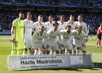 El once inicial del Real Madrid. 