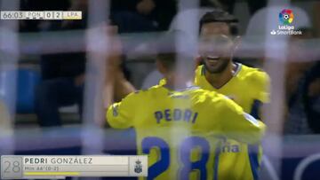 Viera y Pedri le dan a Las Palmas la primera victoria a domicilio