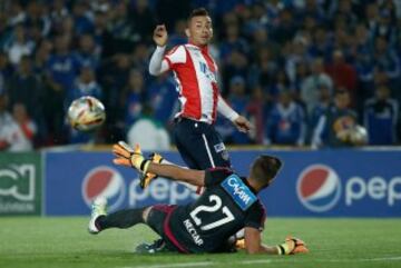 Millos ganó ante Junior en Bogotá. El fin de semana visita a Envigado sin Elkin Blanco, que completó cinco amarillas.