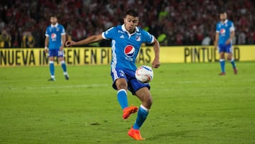 Jhon Duque durante el partido de vuelta de la final de la Liga Águila II-2017 entre Santa Fe y Millonarios