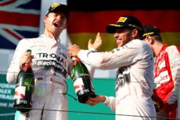 Hamilton y Nico Rosberg