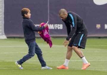 Los jugadores del Barça se lo pasaron como niños