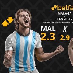 Málaga CF vs. CD Tenerife: horario, dónde ver, pronósticos y clasificación