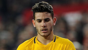 El defensa del Atlético de Madrid, Lucas Hernández, durante un partido.