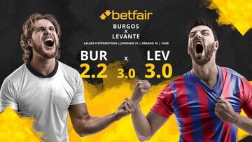 Burgos CF vs. Levante UD: horario, TV, estadísticas, clasificación y pronósticos