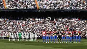 Minuto de silencio en el Real Madrid-Atlético.