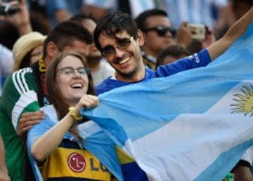 Color y belleza en la previa del Argentina-Chile por la final