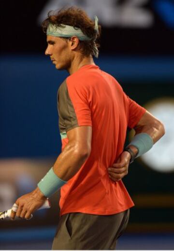 Nadal, con evidentes signos de dolor.