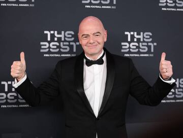 Gianni Infantino at the last edition of 'The Best' awards.