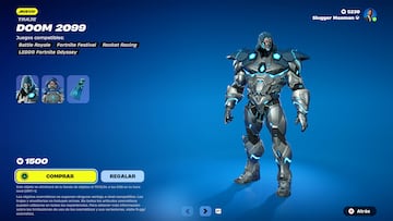 fortnite tienda skin doom 2099 marvel