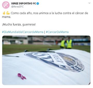El mundo del deporte unido en el D¨ªa Mundial del C¨¢ncer de Mama