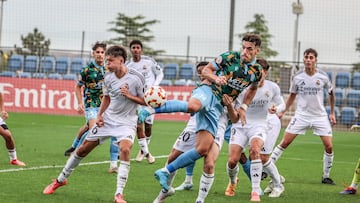 El Real Madrid C supera al Melilla en Valdebebas.