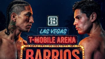 Cartel del combate entre Mario Barrios y Ryan García.