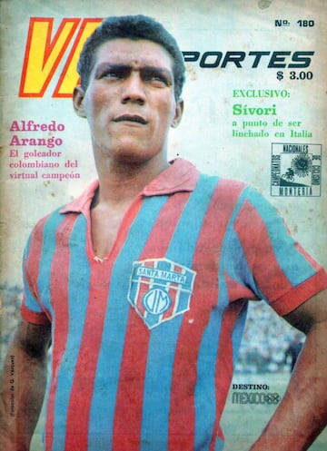 Alfredo Arango anotó 110 goles en tres etapas: 1965-72, 1974 y 1978-80