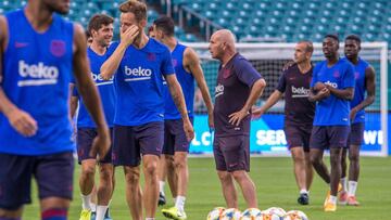 Entrenamiento del Barcelona.