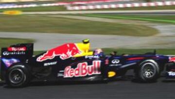 <b>EL MÁS RÁPIDO. </b>Webber marcó el mejor tiempo tras las dos sesiones de entrenamientos libres en Montmeló. Hoy, luchará por la pole.