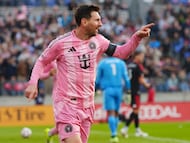 AME1603. BALTIMORE (ESTADOS UNIDOS), 07/03/2026.- Lionel Messi del Inter Miami celebra un gol este sábado, durante un partido de la MLS entre el DC United y el Inter Miami en el M&T Bank Stadium en Baltimore (EE.UU.). EFE/ Octavio Guzmán