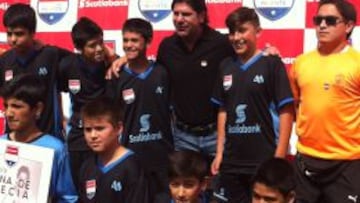Marcelo Salas inaugur&oacute; el Campeonato de f&uacute;tbol infantil Scotiabank Santiago en San Carlos de Apoquindo. 