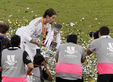 Ramos kisses yet another trophy.