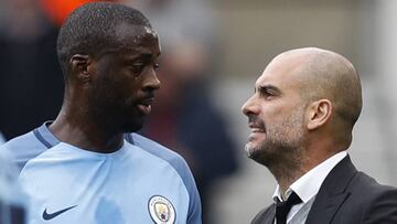 Yaya Touré y Guardiola