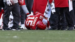 Las imágenes de dolor de Patrick Mahomes al romperse la rodilla