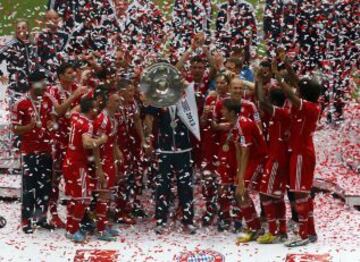 El Bayern celebra el título de campeón de la Bundesliga